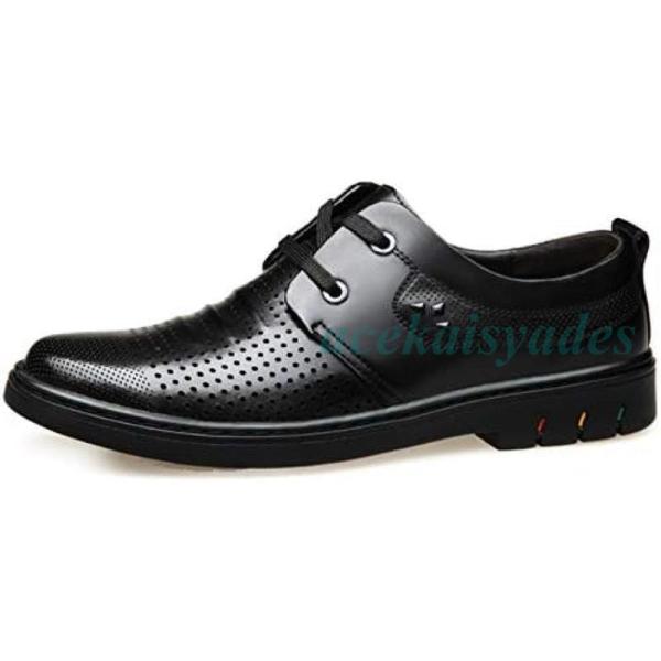 ビジネスシューズ メッシュ メンズ 夏用 軽量 本革 革靴 クローバー