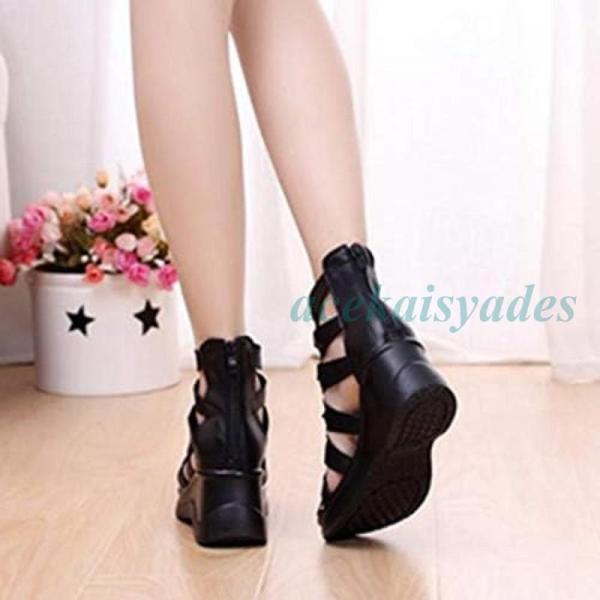 大きいサイズ グラディエーターサンダル オープントゥ ハイカット