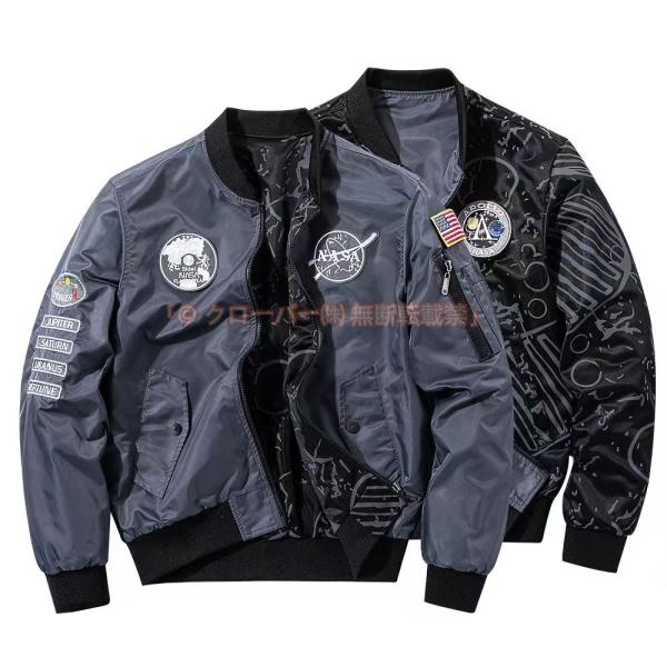 スカジャン 長袖 メンズ ミリタリー スカジャン 横須賀 ブルゾン クローバー株式会社 光沢 フライトジャケット バイク 両面着