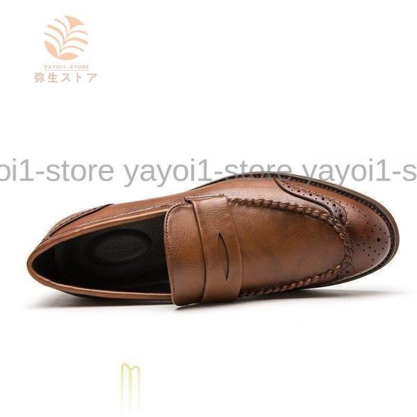 革靴 ローファー メンズ 春 秋 スリッポン メンズシューズ クローバー
