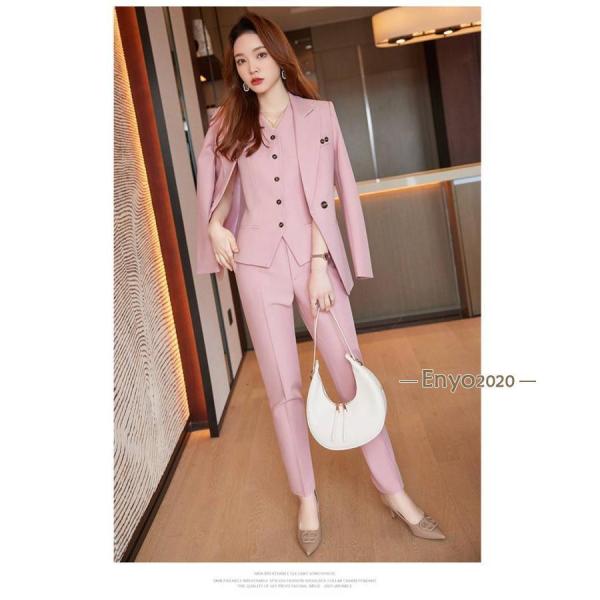 レディーススーツ 3点セット パンツスーツ セレモニー フォーマル ベスト 着痩せ クローバー株式会社 洗える 春秋冬 スーツ レディーススーツ 3点セット パンツスーツ セレモニー フォーマル