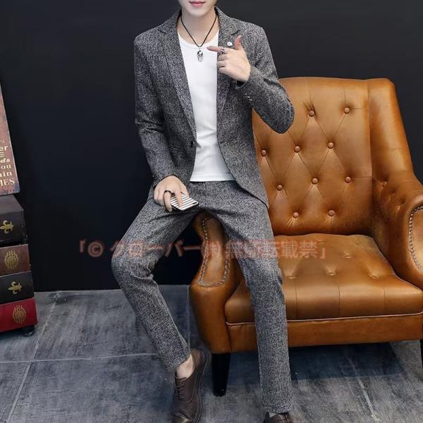 カジュアルスーツ 上下2点セット メンズ おしゃれ セットアップ ストレッチ 上下 クローバー株式会社 40代 50代 仕事 通勤 ジャケット パンツ 洗える スリム 春秋冬 夏