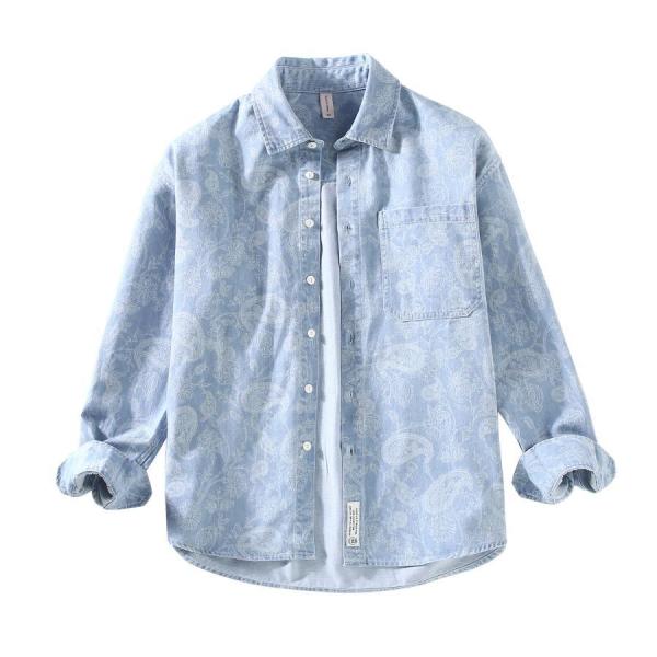 ダンガリーシャツ メンズ 半袖 デニム シャツ カジュアルシャツ