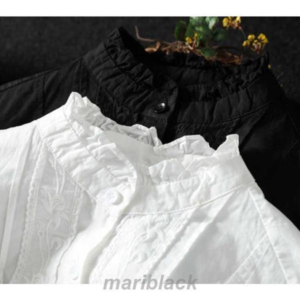 シャシャツ ブラウス レディース 春 夏 秋 長袖 クローバー株式会社 前