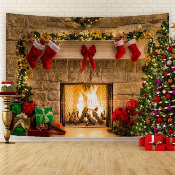 タペストリー クリスマスツリー 大きい 大判 おしゃれ インテリア アート クローバー株式会社 北欧 モダンなアート 多機能 ウォッシャブル 窓 間仕切り 部屋 飾り 飾り付け 景色
