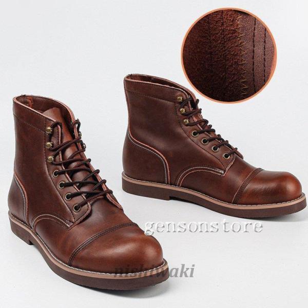 ヴィンテージ 編み上げ ショートブーツ メンズブーツ 本革 革靴 レースアップ クローバー株式会社 プレーントゥ ビジネス カジュアル シューズ 秋 冬 ハイカットブーツ ヴィンテージ 編み上げ ショートブーツ メンズブーツ 本革 革靴 レース