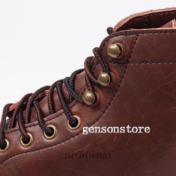 ヴィンテージ 編み上げ ショートブーツ メンズブーツ 本革 革靴 レース