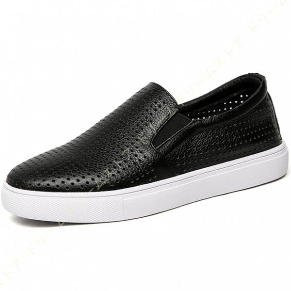 スリッポン スニーカー レディース 本革 メッシュ 厚底 軽い クローバー株式会社 蒸れにくい フラットシューズ ローカット デッキシューズ カジュアルシューズ 白 黒 おしゃれ スリッポン スニーカー レディース 本革 メッシュ 厚底 軽い