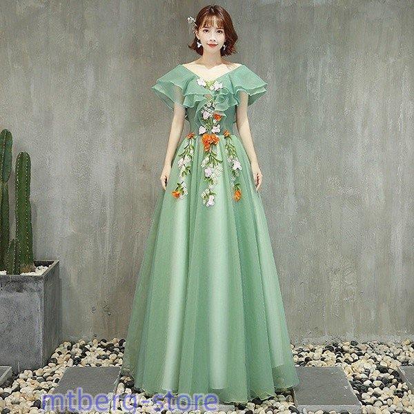 ロングドレス 演奏会 他と被らない ピアノ 発表会 ドレス 演奏会 クローバー株式会社 ステージ ステージ 衣装 編み上げ 袖あり カラードレス グリーン 舞台 袖あり ロングドレス 演奏会 他と被らない ピアノ 発表会 ドレス 演奏会