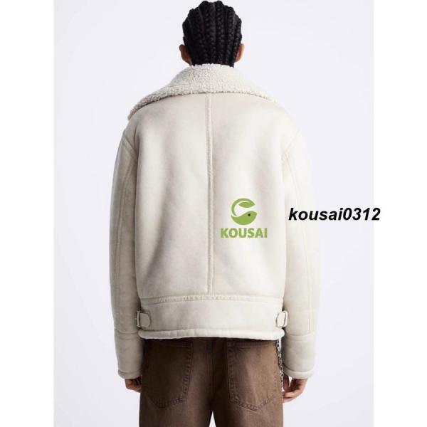 ムートンジャケット メンズ ボアジャケット ブルゾン ボア あったか