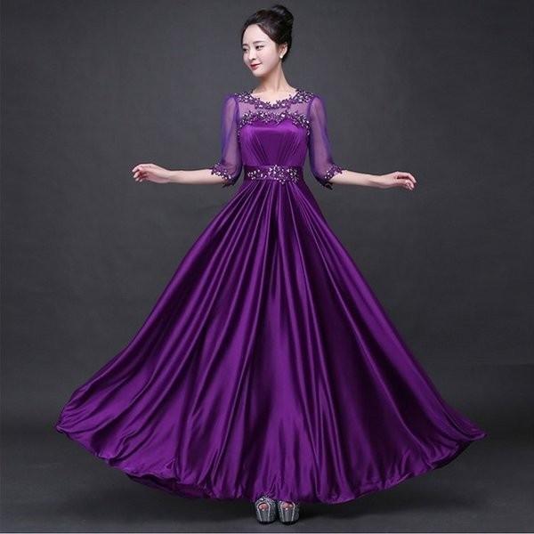 イブニングドレスコンサートロングドレスステージ演奏会用ロングドレス