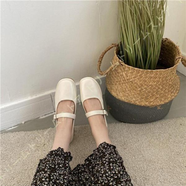 パンプス ストラップ 黒 チャンキーヒール 3.5cmヒール 痛くない