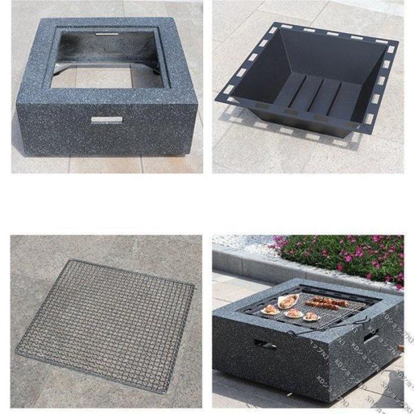 焚き火台 キャンプ お茶の机 屋外用暖炉 バーベキュー 多くの選択可能