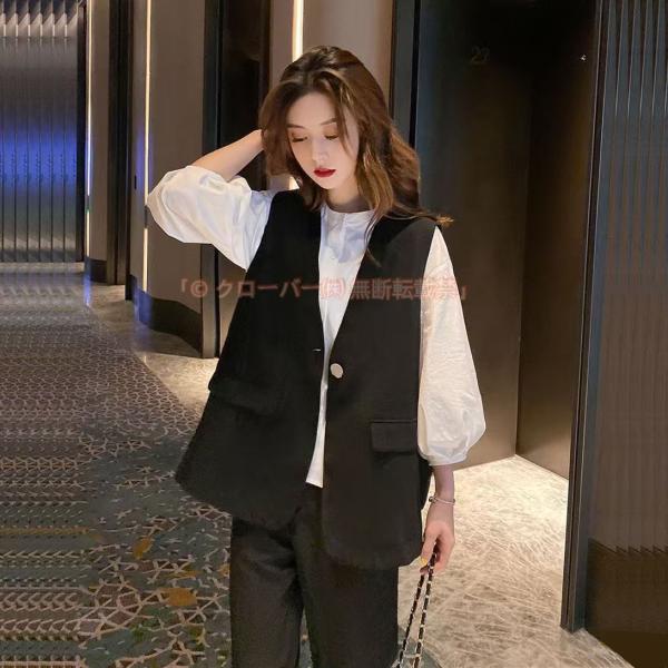 パンツセットアップ レディース 上下セット ロングパンツ ベスト ジレ