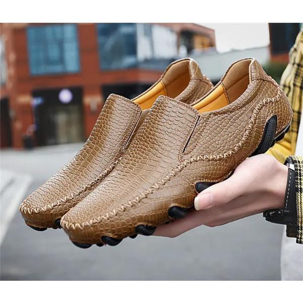 ドライビングシューズ メンズ コンフォートシューズ スエード Uチップ