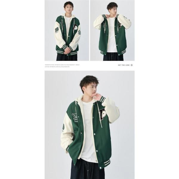 スタジャン メンズ ジャケット スタジアム ワッペン パッチワーク