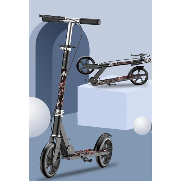 キックボード 子供用 大人用 キックスクーター 折り畳み式 高さ調整可能 ハンド クローバー株式会社 フット ブレーキ付き 耐荷重100kg コンパクト プレゼント キックボード 子供用 大人用 キックスクーター 折り畳み式 高さ調整