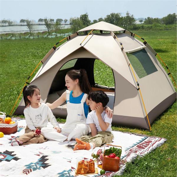 テント キャンプ ワンタッチ 3人~4人用 収納袋付 フルクローズ ドーム