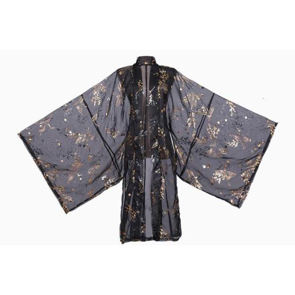 漢服 ドレス ハロウィン コスプレ 衣装 ブラック 黒 クローバー株式