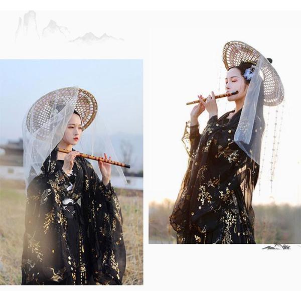 漢服 ドレス ハロウィン コスプレ 衣装 ブラック 黒 クローバー株式