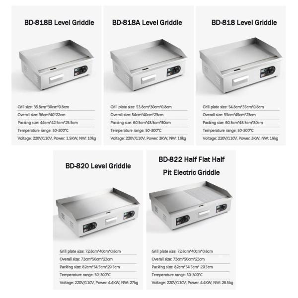 電気グリドル 卓上 鉄板焼き器 業務用電気テーブルグリルステンレス鋼