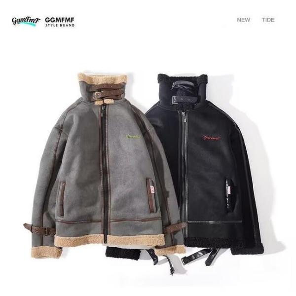 ムートンコート メンズ ムートンジャケット 裏ボア 裏起毛 ミリタリー