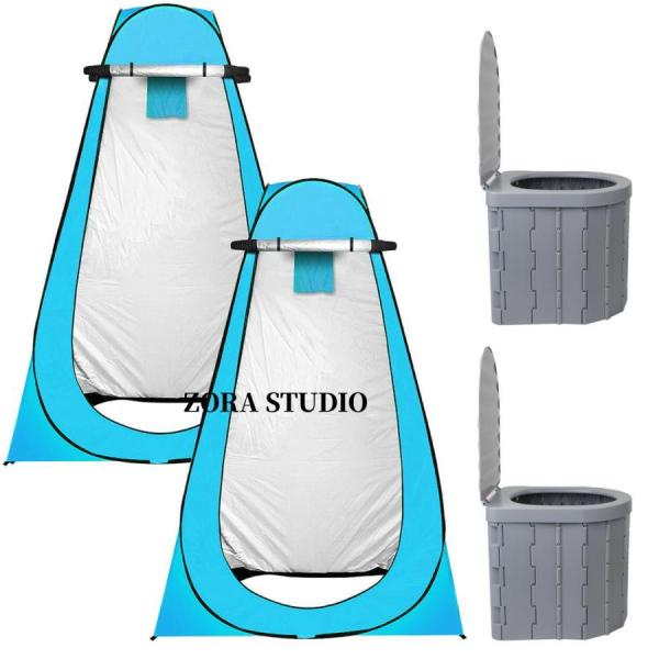 簡易トイレ テント 2セット 非常用 災害用 テント 水洗 クローバー株式会社 ポータブルトイレ 折りたたみトイレ 携帯トイレ トイレ キャンプ 耐荷重1 簡易トイレ テント 2セット 非常用 災害用 テント 水洗 クローバー株式