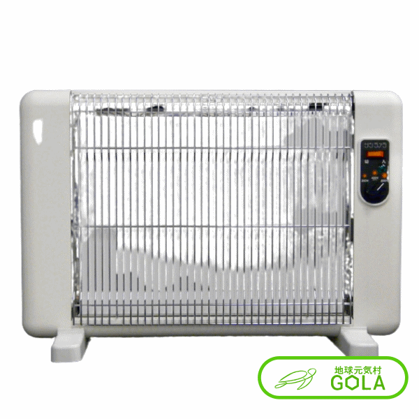 サンラメラ 0621型 ミルキーホワイト ストーブ ファンヒーター 暖房器具 省エネ 日本製 遠赤外線 輻射熱