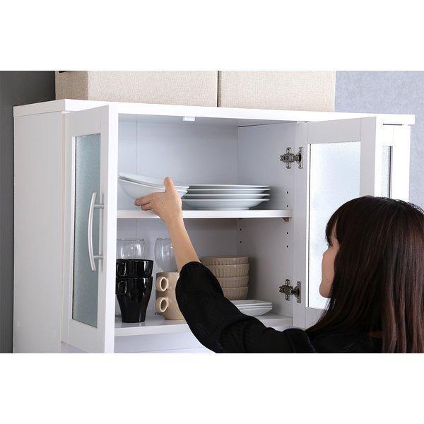 食器棚 収納 おしゃれ 北欧 スリム ハイタイプ レンジ台 幅90cm キッチンボード コンセント付