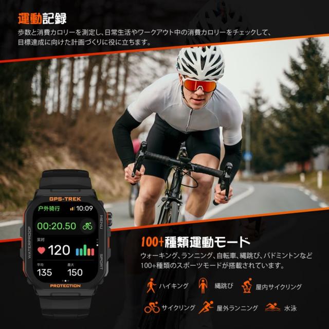 【2025年 新登場 GPS連携】スマートウォッチ Bluetooth通話機能 1.75インチ大画面 男女兼用 iPhone&アンドロイド対応 SMS/Line通知 音楽再生 運動記録_3