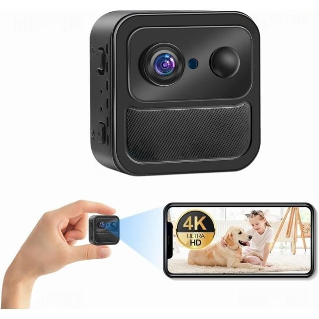防犯カメラ 家庭用 4K スマホ連動対応 wifiカメラ 動体検知 小型カメラ リアルタイム遠隔 監視カメラ 室内室外 留守番カメラ 簡単