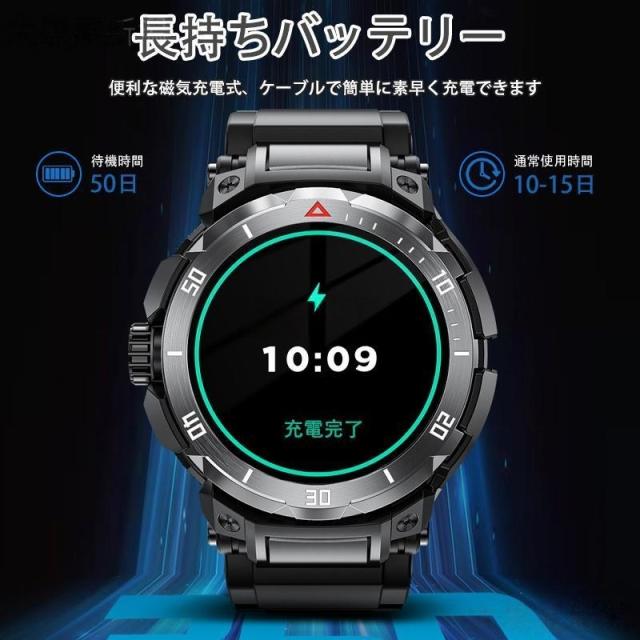スマートウォッチ 日本製センサー 通話機能 ワイヤレスイヤホン付き 血圧測定 血中酸素 高精度心拍数 睡眠管理 呼吸率 歩数計 100+運動モード 着信通知 IP67防水_14