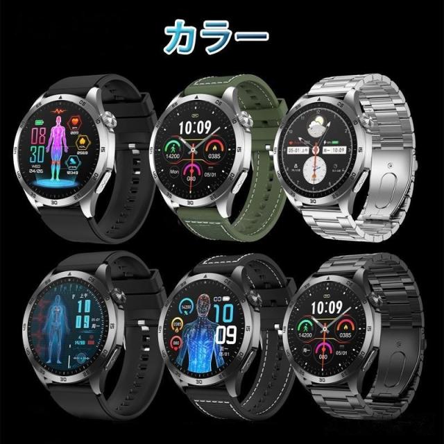 スマートウォッチ 日本製検出器 心電図ECG+PPG 血糖値 血圧位置づける 尿酸脂質 血中O 温度位置づける 24第四次元高明確さ心臓の鼓動数 お休み保護すること 活動写真量計 着信告げ知らせる 2025最