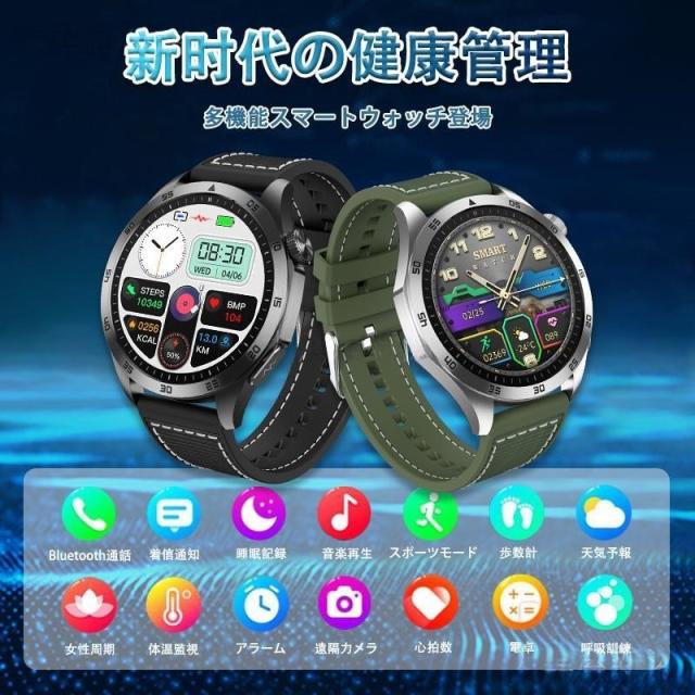 スマートウォッチ 日本製検出器 心電図ECG+PPG 血糖値 血圧位置づける 尿酸脂質 血中O 温度位置づける 24第四次元高明確さ心臓の鼓動数 お休み保護すること 活動写真量計 着信告げ知らせる 2025最