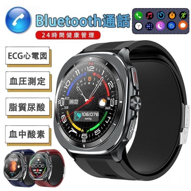 スマートウォッチ 日本製センサー エアバッグ付き 血糖値 心電図ECG+PPG 血圧測定 血中酸素 体温測定 高精度心拍数 睡眠管理 歩数計 音楽・カメラ制御 父の日