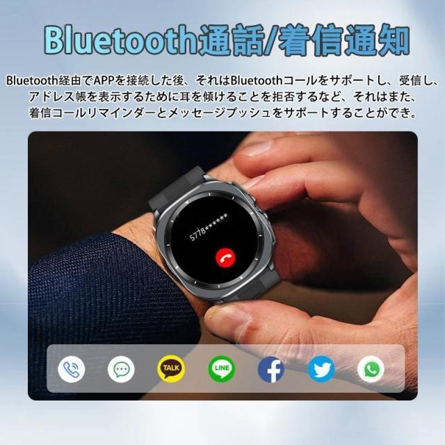 スマートウォッチ 日本製センサー エアバッグ付き 血糖値 心電図ECG+PPG 血圧測定 血中酸素 体温測定 高精度心拍数 睡眠管理 歩数計 音楽・カメラ制御 父の日_13