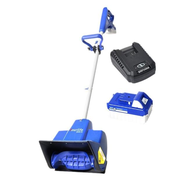 【全国無料】電動除雪機 充電式 バッテリー式 コードレス電動スノースロー 電動 スノーショベル スノーブレイク 除雪機 除雪幅28cm 除雪高17.8cm 家庭用 雪かき_12