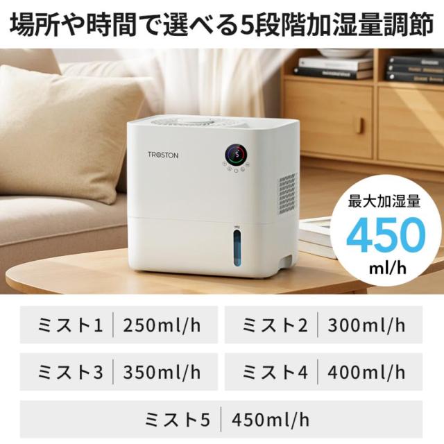 加湿器 Evana AI 気化式 AI自動制御 除菌フィルター搭載 パワフル加湿