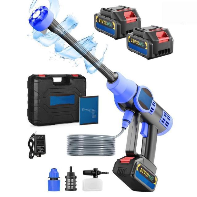 高圧洗浄機 コードレス 充電式 12MPa 600W 強力な噴射 8-10M 20000mAh 長時間持続 60-80分 コードレス高圧洗浄機 6合1多機能ノズル 自吸式 強力噴射 軽量 家庭用