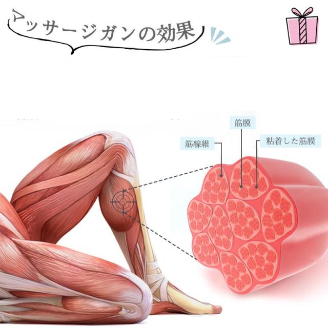 マッサージガン 筋膜リリース 振幅6mm ストレス解消 血流促進 乳酸排出 筋膜 筋肉 健康グッズ トレーニング USB充電式 小型 軽量_7