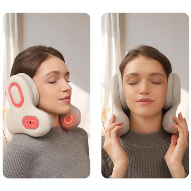 U型首枕 ネックマッサージャー 首 マッサージ機 温熱 ワイヤレス 軽量 USB充電 Bluetooth接続 多層構造 音楽 首掛け 持ち運び_11