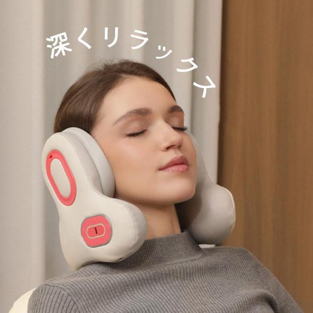 U型首枕 ネックマッサージャー 首 マッサージ機 温熱 ワイヤレス 軽量 USB充電 Bluetooth接続 多層構造 音楽 首掛け 持ち運び_6