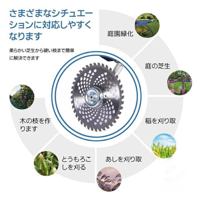 草刈機 充電式 電動草刈機 草刈り機 9インチ マキタバッテリー互換 ブラシレスモーター 刈払機 替刃付き コードレス 多機能 刈払機 枝切り 軽量 芝刈り機 2025 2026_1