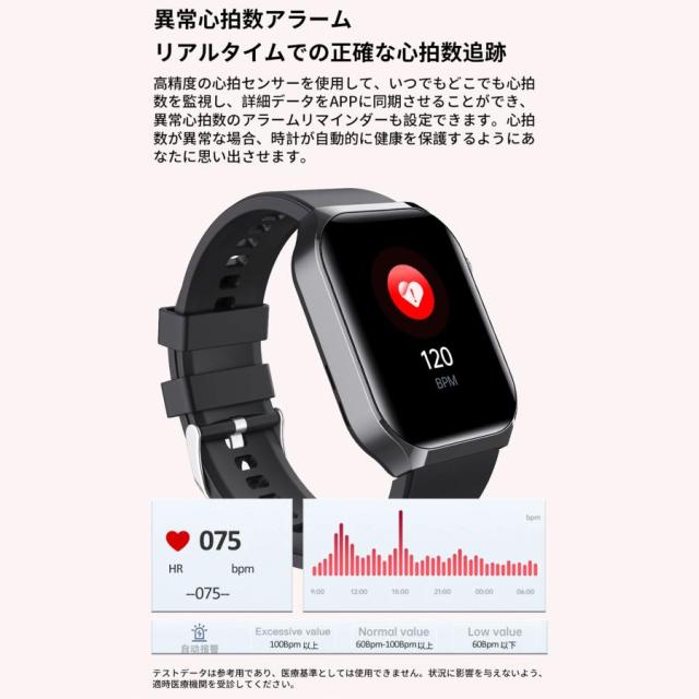 2025最新 スマートウォッチ 医療レベル 血圧 心拍数血液成分 体組成分析 通話機能 ECG心電図 血中脂質 尿酸 血中酸素 体温 日本製センサー SOS緊急連絡 ギフト_9