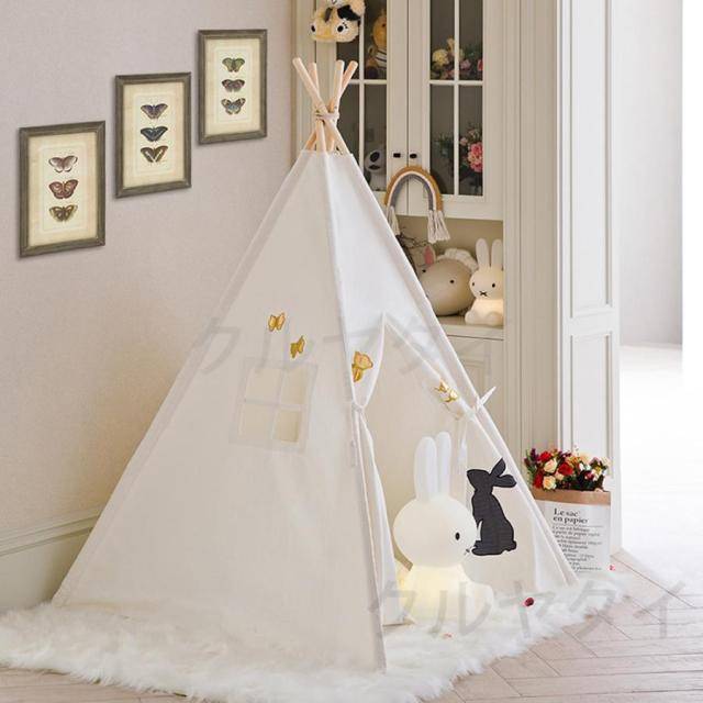 クーポン対象 年末セール 子供用 室内 子供テント インディアンテント 秘密基地 知育玩具 子供用テント 組み立ても収納も簡単 隠れ家 て誕生日・子供の日 収納バッグ付き 送料無料 クリスマスギフト ギフトに最適 クーポン利用で〉子供用 室内 子供テント インディアンテント 秘密基地