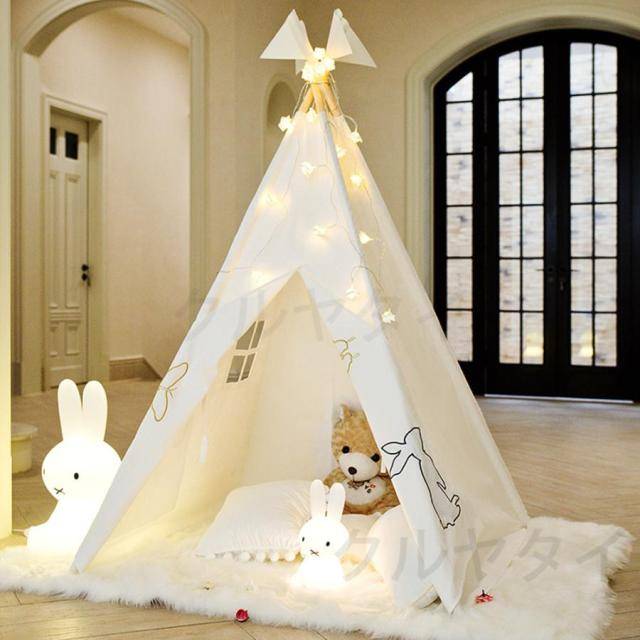 クーポン対象 年末セール 子供用 室内 子供テント インディアンテント 秘密基地 知育玩具 子供用テント 組み立ても収納も簡単 隠れ家 て誕生日・子供の日 収納バッグ付き 送料無料 クリスマスギフト ギフトに最適 クーポン利用で〉子供用 室内 子供テント インディアンテント 秘密基地