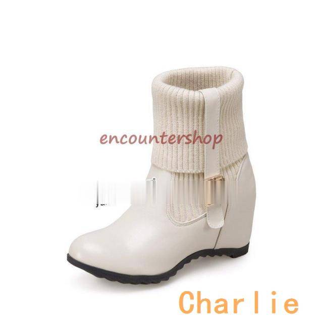 クーポン対象 年末セール ショートブーツ レディース ウェッジソールシューズ厚底 6ｃｍインヒールブーツ ブーツストレッチ エレガント 美脚ブーツ 通勤 お出かけ 大きいサイズ~26.5cm 送料無料 クリスマスギフト ギフトに最適