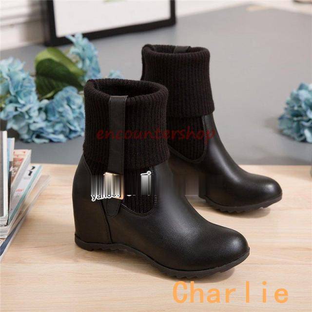 クーポン対象 年末セール ショートブーツ レディース ウェッジソールシューズ厚底 6ｃｍインヒールブーツ ブーツストレッチ エレガント 美脚ブーツ 通勤 お出かけ 大きいサイズ~26.5cm 送料無料 クリスマスギフト ギフトに最適