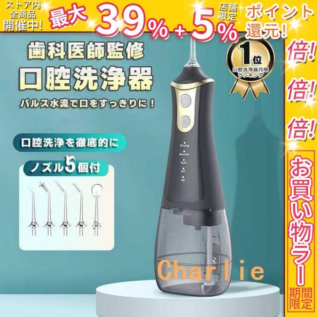 クーポン対象 年末セール 口腔洗浄器 ジェットウォッシャー ウォーターフロス 携帯用 口腔洗浄機 超音波 口腔ケア マウスウォッシャー 歯磨き 歯間 歯垢洗浄 口臭 送料無料 クリスマスギフト ギフトに最適