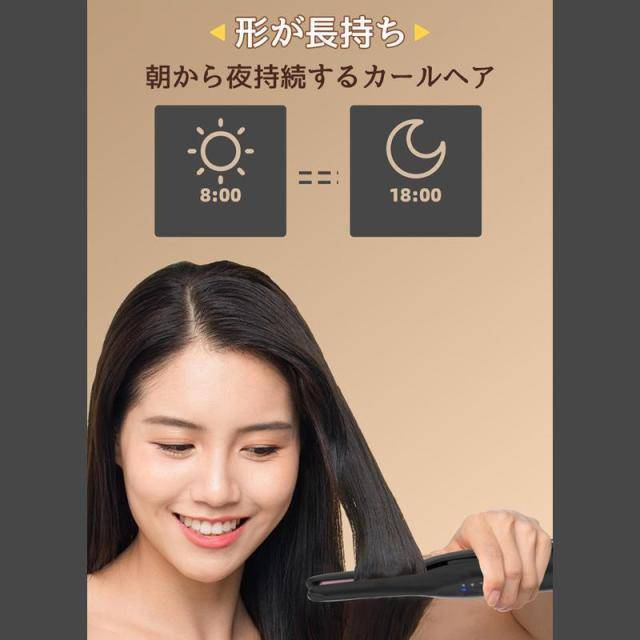 クーポン利用で〉ヘアアイロン ミニ コードレス 自動 カール 2way 巻き